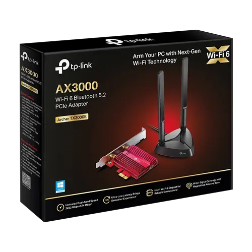 Adaptor PCI-E Bluetooth 5.2, Wi-Fi 6, AX3000 Dual-Band, 2 x Antene High-Gain - TP-Link ArcherTX3000E