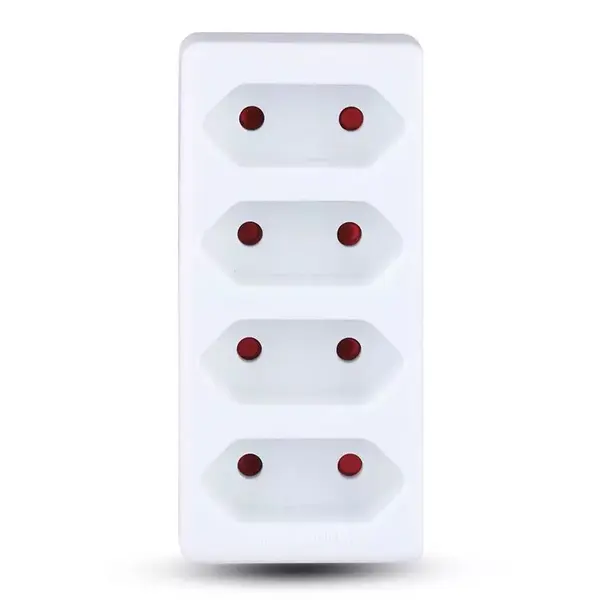 Adaptor priza cu 4 prize EURO, 16A/3680W, IP20, V-TAC VT-1004