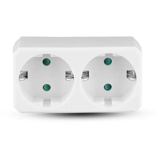 Adaptor priza dubla Schuko 2x16A 2300W V-Tac SKU-8783