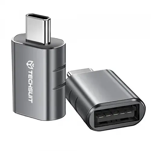 Adaptor Techsuit A10 SlateVolt, USB-C - USB-A (Gri)