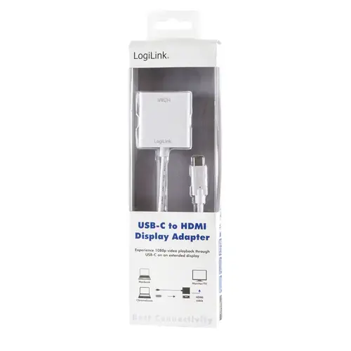 Adaptor USB 3.1 C la HDMI 1.4, 14cm, LOGILINK UA0236A