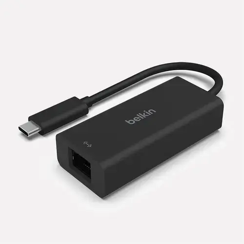Adaptor USB C la Ethernet, Belkin, Negru