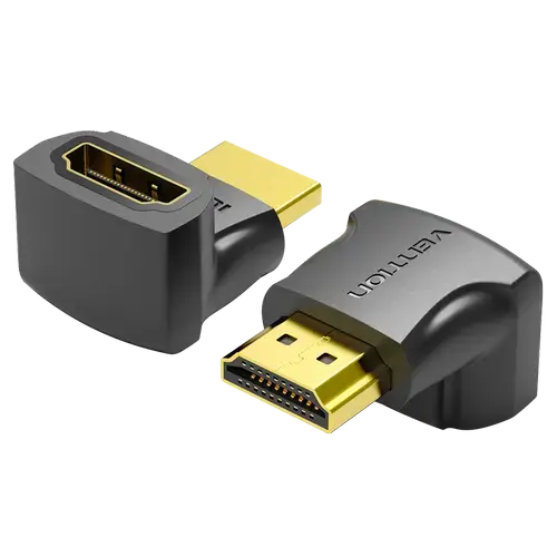 Adaptor Vention AINB0, HDMI tata-mama, 270 grade (Negru/Auriu)