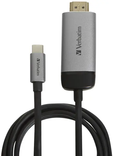 Adaptor Verbatim - USB-C/HDMI, 1.5 m, negru/silver