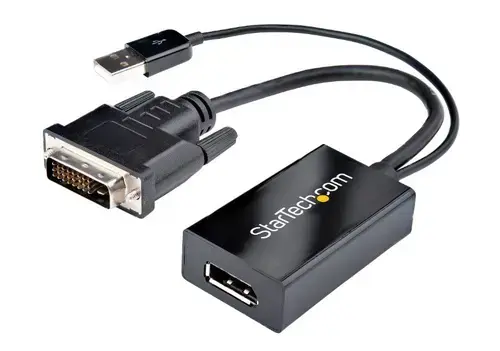 Adaptor video StarTech DVI2DP2, DisplayPort, DVI, 1080p (Negru)
