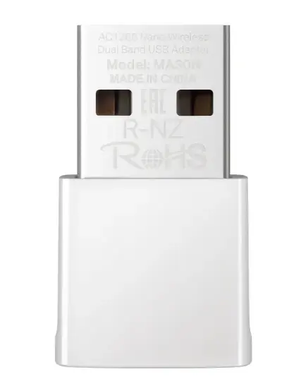 Adaptor Wireless Mercusys MA30N, Dual Band, USB (Alb)