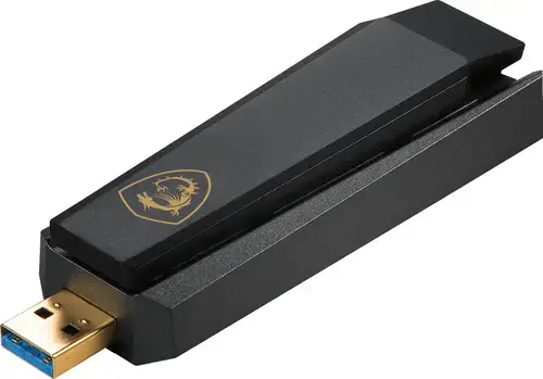 Adaptor Wireless MSI AXE5400, USB, 2.4GHz / 5GHz / 6GHz, WLAN 2402 Mbit/s