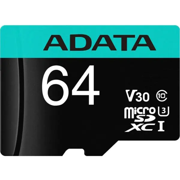 Adata Card de memorie ADATA PremierPRO, MicroSDXC, 64 GB, UHS-I U3 + Adaptor