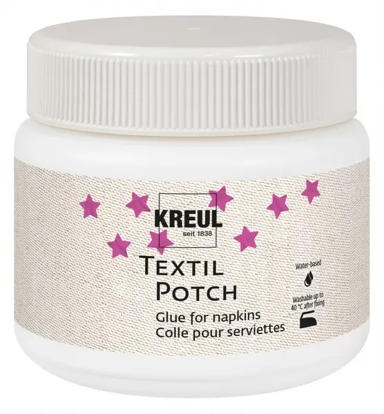 Adeziv E i Lac KREUL Potch pentru Tehnica servetelului pe Textile , 150 ml