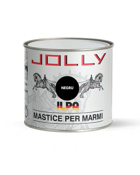 Adeziv Mastic Negru Pentru Marmura, Granit, Travertin si Piatra Naturala - Ilpa Jolly TIXO Nero 750ml cu Catalizator