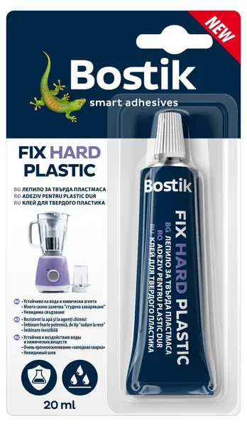 Adeziv pentru plastic dur Bostik - Fix Hard Plastic, 20 ml, transparent