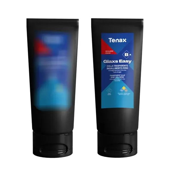 Adeziv transparent extra-puternic, pentru lipiri expuse si laminari - Tenax GLAXS Easy Part B, tub 300ml