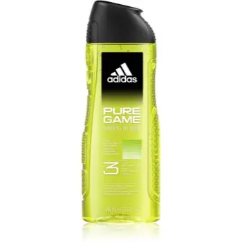 Adidas Pure Game gel de dus pentru față, corp și păr 3 in 1
