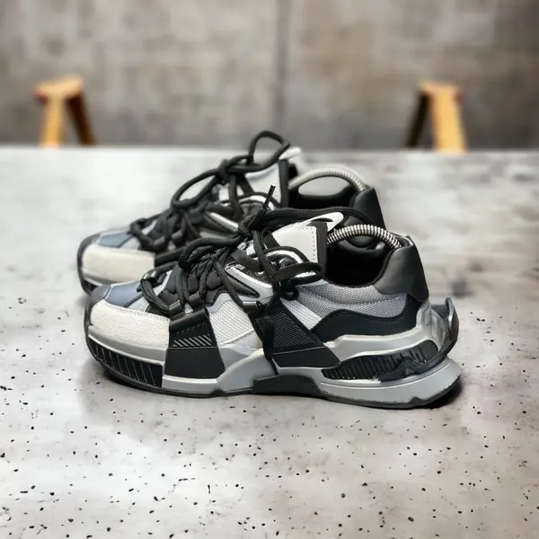 ADIDASI BARBATI FASHION GREY&BLACK ABDG1 (MĂRIME: 41)