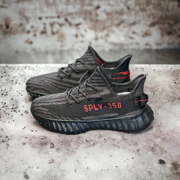 ADIDASI BARBATI YEEZY SPLY-350 BLACK-RED ABYZ4 (MĂRIME: 38)