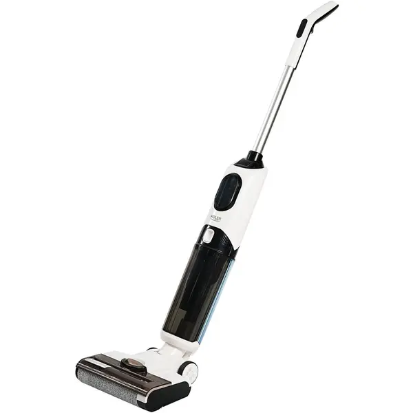 ADLER Aspirator fără fir 2 în 1 Adler AD 7077,Curățare umedă și uscată, Indicații vocale inteligente, Afișaj LED, Filtru HEPA, Rolă autocurățătoare, 120W, Alb