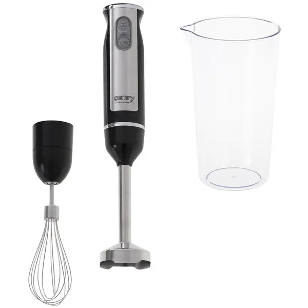 ADLER Blender de mana Camry CR 4621, 600 W, 1 viteza + Turbo, Pahar 0.6 l, Tel, Negru/Argintiu