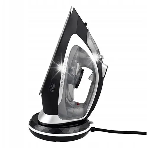 ADLER Fier de calcat cu abur fara fir Adler AD 5043, 2800W, capacitate rezervor 300ml, Negru-Argintiu
