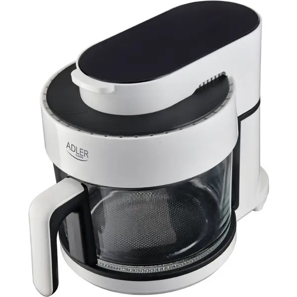 ADLER Friteuza cu aer Adler AD 6316 cu bol de sticla, 3 L, 1400 W, 8 programe, Alb-Negru