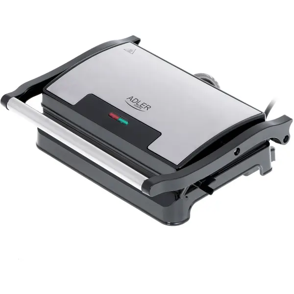 ADLER Gratar electric AD 3052, 1200 W, Argintiu Negru