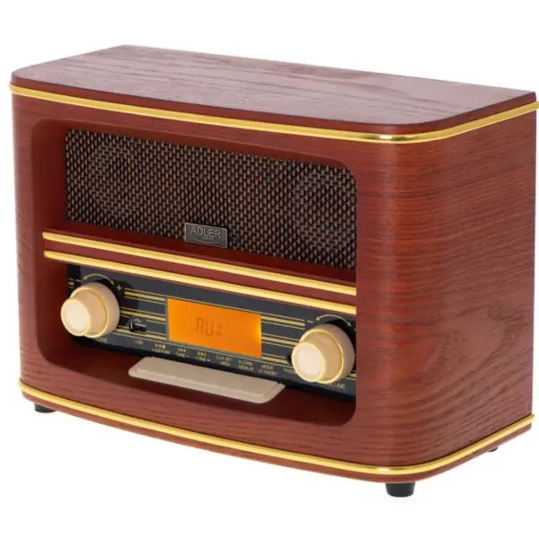 ADLER Radio retro Adler AD1187, Bluetooth, USB , Ecran LCD, Temporizator, Maro (AD 1187)