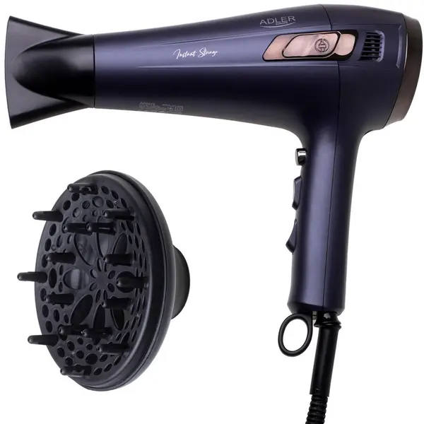 ADLER Uscator de par Adler AD 2273, 2400 W, 2 viteze, 3 setari temperatura, Difuzor volum, Concentrator de aer, Violet