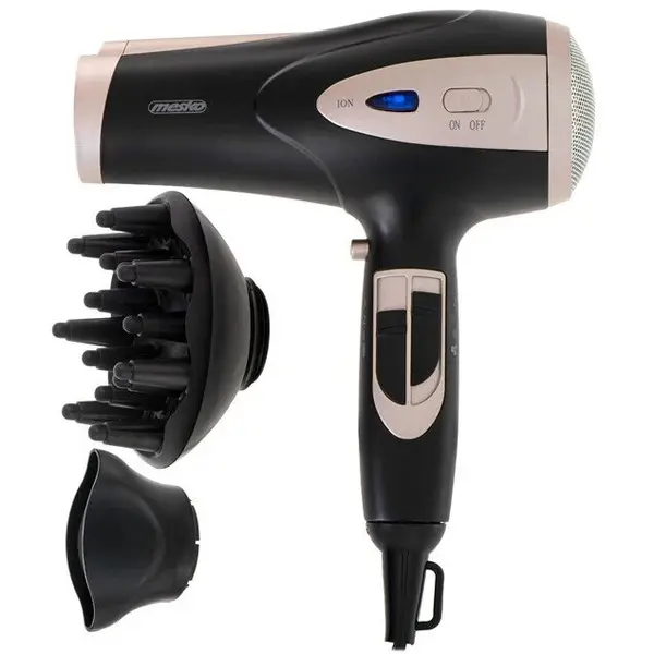 ADLER Uscator de par Adler MS 2287, 2400 W, 2 trepte de viteza, 3 trepte de temperatura, Negru-Sampanie