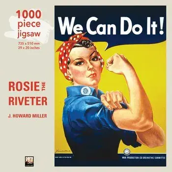 Adult Jigsaw J Howard Miller: Rosie the Riveter Poster: 1000 Piece Jigsaw Puzzle/Flame Tree Studio