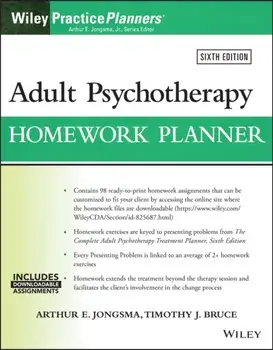 Adult Psychotherapy Homework Planner, Paperback/Arthur E. Jongsma