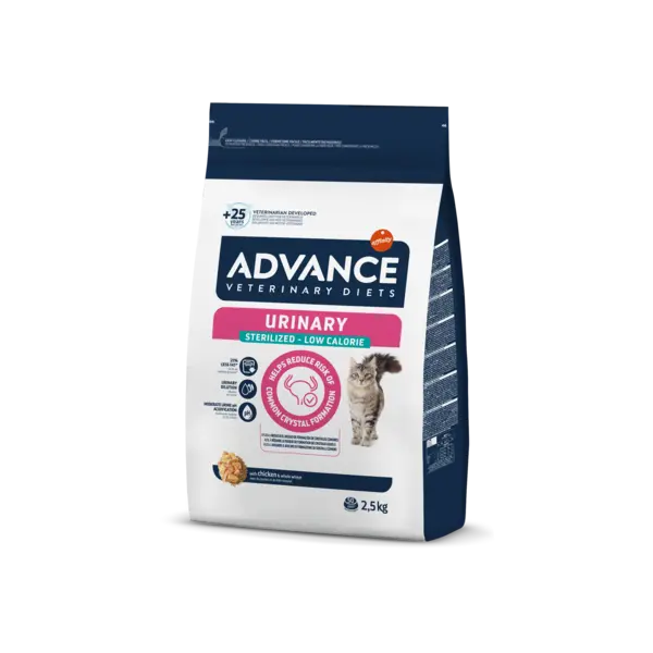 Advance Veterinary Diets Cat Urinary Sterilised Low Calorie, 2.5 kg