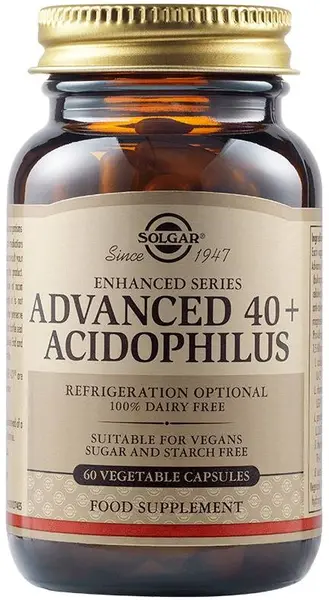 Advanced 40+ Acidophilus, 60 capsule vegetale, Solgar