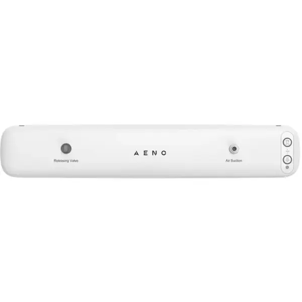 AENO Aparat de vidat Aeno AVS0001, 85 W, aspiratie in vid 65 kPa, capacitate pana la 4.5 l/ min, lungime de etansare pana la 30 cm, 10 pungi, adaptor recipient/ sticla inclus, e-Recipe Book, Gri/ Alb