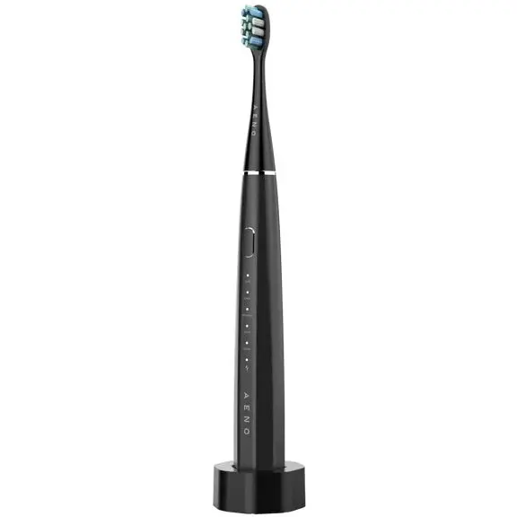 AENO Periuta de dinti sonica electrica smart Aeno ADB0002S, 4 +8 moduri de curatare smart, incarcare wireless, 46000rpm, 90 de zile fara incarcare, IPX7, 3 capete de perie incluse, Negru