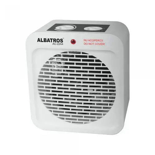 Aeroterma Albatros AC-22A4, 2000W, 2 trepte de putere, termostat reglabil (Alb)