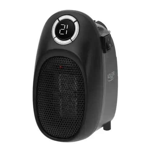 Aeroterma Ceramica Adler AD7726, Portabil, Cu 2 Trepte De Caldura, Termostat Reglabil Si Sistem De Protectie La Supraincalzire, 1500 W (Negru)