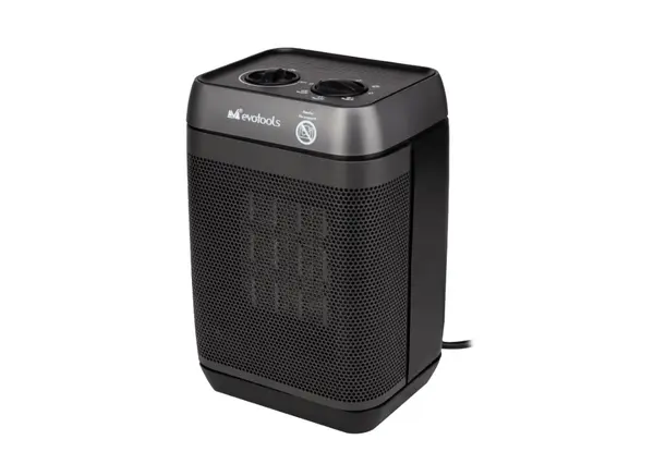 Aeroterma Electrica 1500W Rotire 90° Cu Rezistenta Ceramica, 110 m³/h, 3 trepte, Evotools 681915