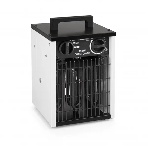 Aeroterma electrica TDS 10, Putere incalzire pana la 2000 W, Debit de aer 186 m3/h, Protectie IP44, 3 Trepte incalzire