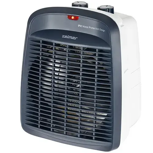 Aeroterma Zelmer ZFH1900, 1800-2000 W, termostat, nivel de putere reglabil, termostat ajustabil (Alb)