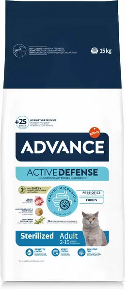 AFFINITY ADVANCE Sterilized - Hrană uscată pentru pisici, cu Curcan şi orz