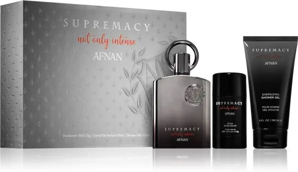 Afnan - Supremacy Not Only Intense, Set 3 piese ( apa de parfum 100 ml, gel de dus 150 ml, deodorant 75 ml )