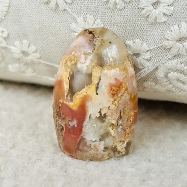 Agat coral floare mini structura forma libera model 6