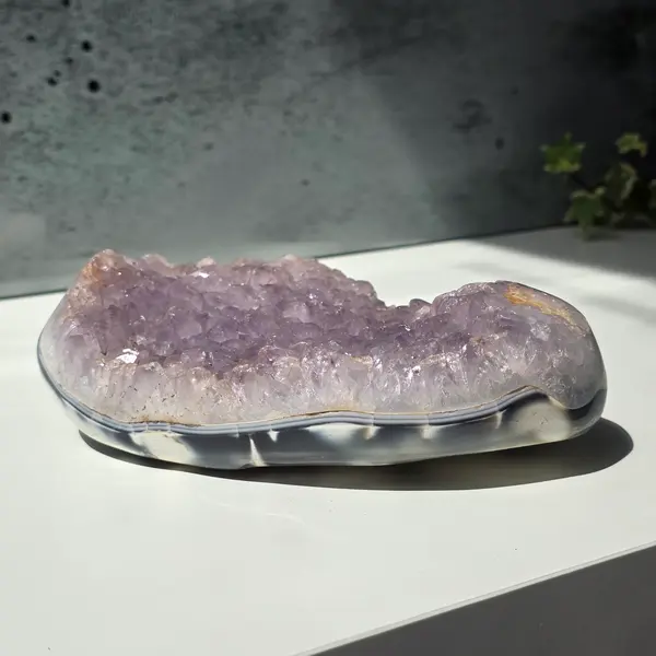 Agat cu cristale de ametist – Floare de mină unicat | Model 10