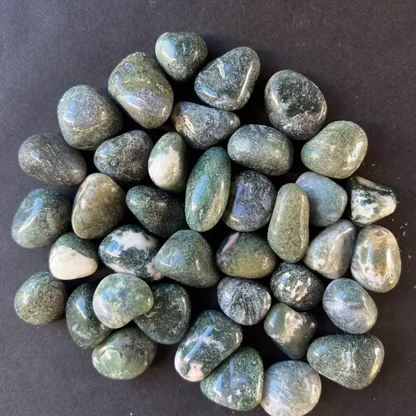 Agat muschi piatra rulata mini