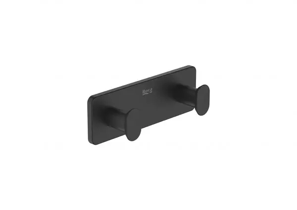 Agatatoare dubla Roca Victoria A817881NB0, pe perete, metal, mat, Negru