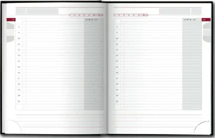 Agenda Brunnen nedatată 14,5x20,6cm, Soft negru