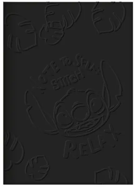 Agendă Cool Pack Disney - Stitch, B6, 80 foi, pătrate mici, negru