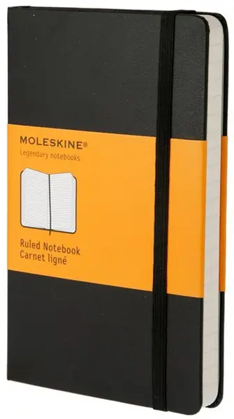 Agenda cu coperti tari Moleskine Classic – Neagra, file liniate