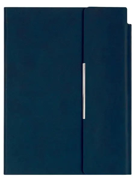 Agenda din piele cu capac magnetic Lemax Velvet A5 - Albastru-inchis
