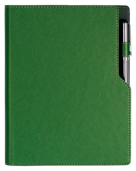Agenda din piele cu spirala Alicante A5 - Verde inchis /Pixul nu este inclus/