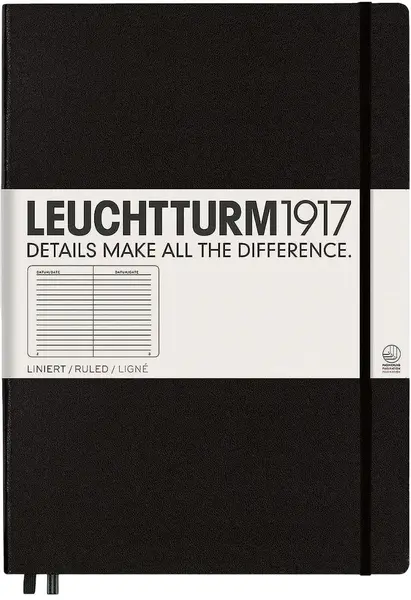 Agenda Leuchtturm1917 Master Classic - A4, Negru, pagini liniate